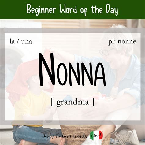 nonna traduction|pronounce nonna in italian.